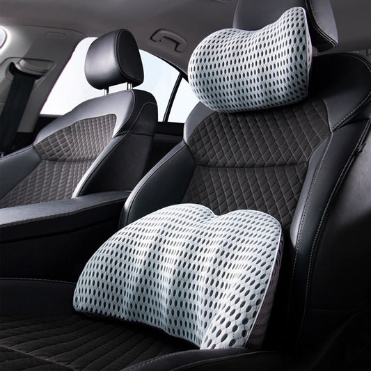 Enhance Driving Comfort with Our Memory Foam Car Cushion for Headrest and Lumbar Support