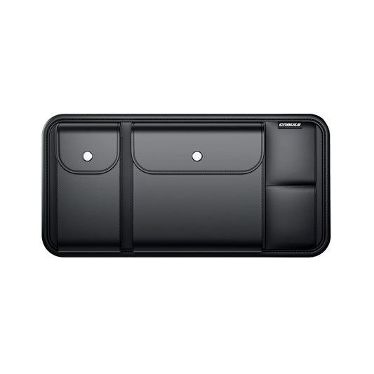 Premium Car Sun Visor Organizer for Sunglasses & Cards: Professional-Grade PU Leather Design