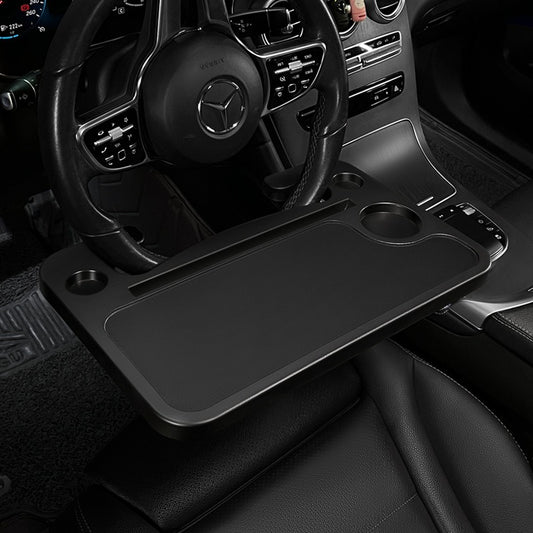 Car Steering Wheel Tray for Eating Food and Laptop, Black
