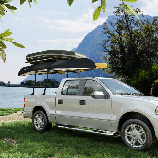 Heavy-Duty Universal Truck Cargo Rack, 900LB Capacity, No-Drill Installation, Adjustable 46-71 inch, Steel