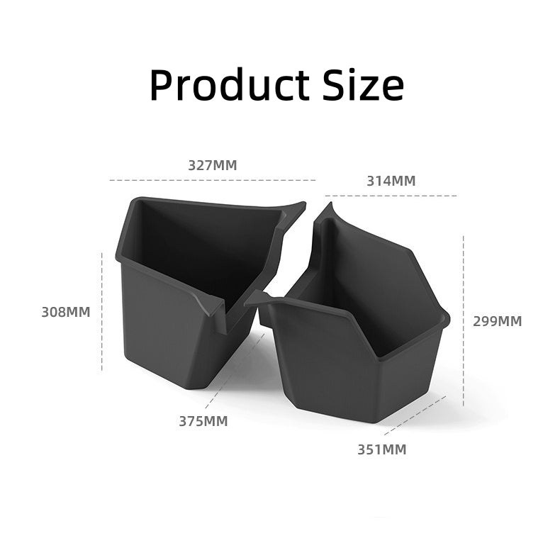 Trunk Storage Boxes with Covers for Tesla Model Y 2025, TPE