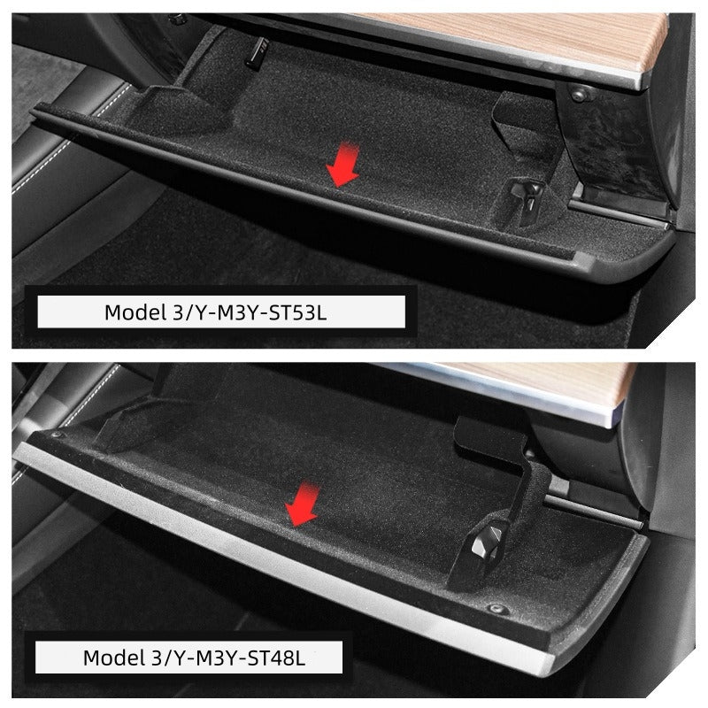 Partition Board Organizer of Glove Compartment for Tesla Model 3/Y, ABS, Black