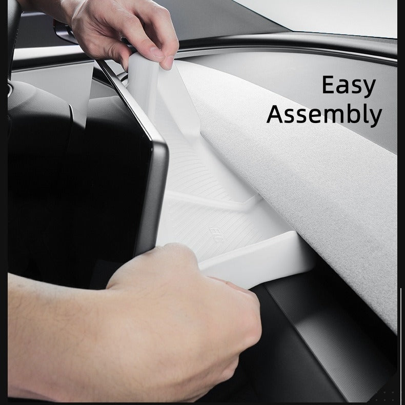 Screen Back Organizer Tray of Center Console for Tesla Model Y 2025 & New Model 3, Silicone