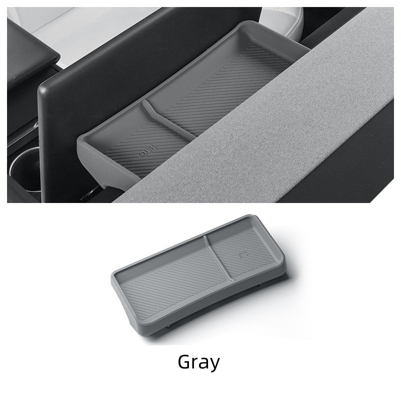 Screen Back Organizer Tray of Center Console for Tesla Model Y 2025 & New Model 3, Silicone