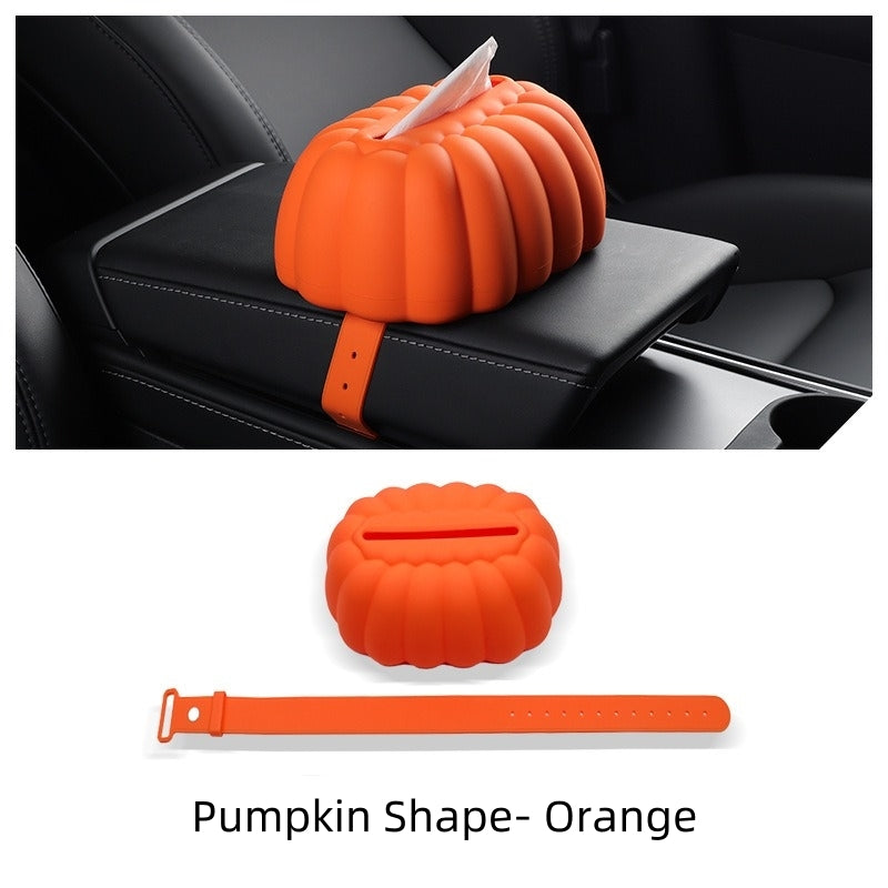 Waterproof Tissue Box Holder with Strap for Tesla Model 3/Y/X/S, Silicone