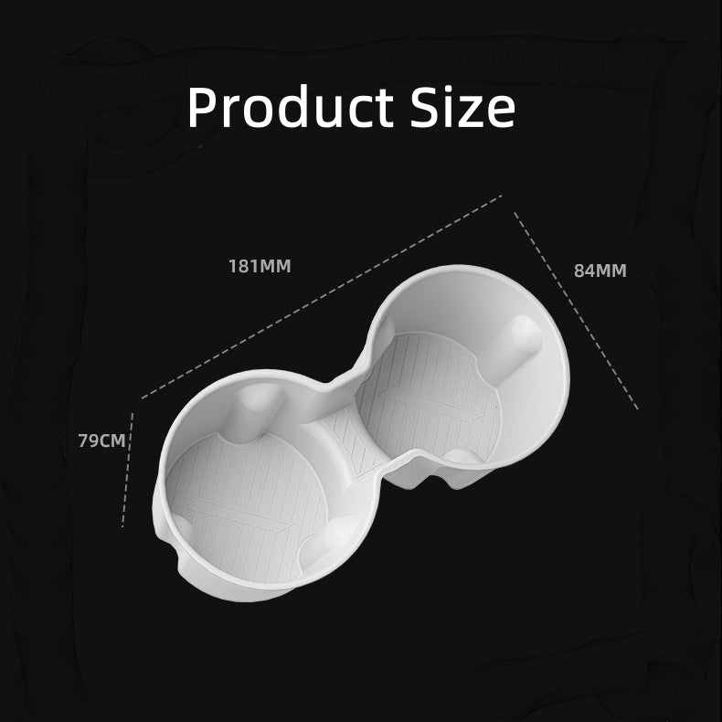 Vehicle Cup Holder Cover for Center Console and Rear Seat for Tesla Model 3, Silicone