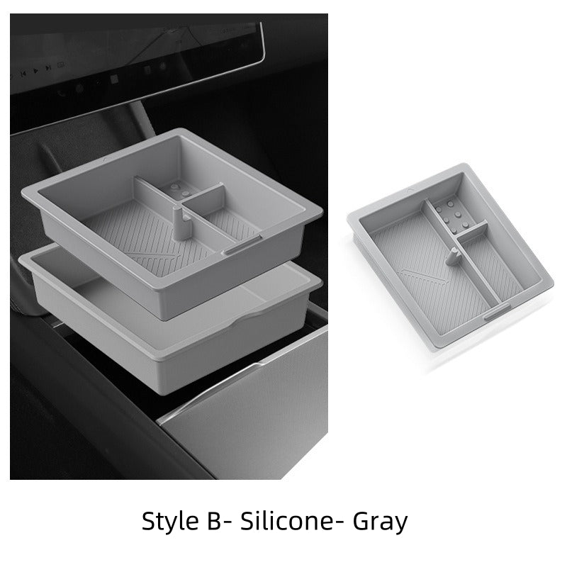 Vehicle Center Console Organizer Box for Tesla Model Y 2025