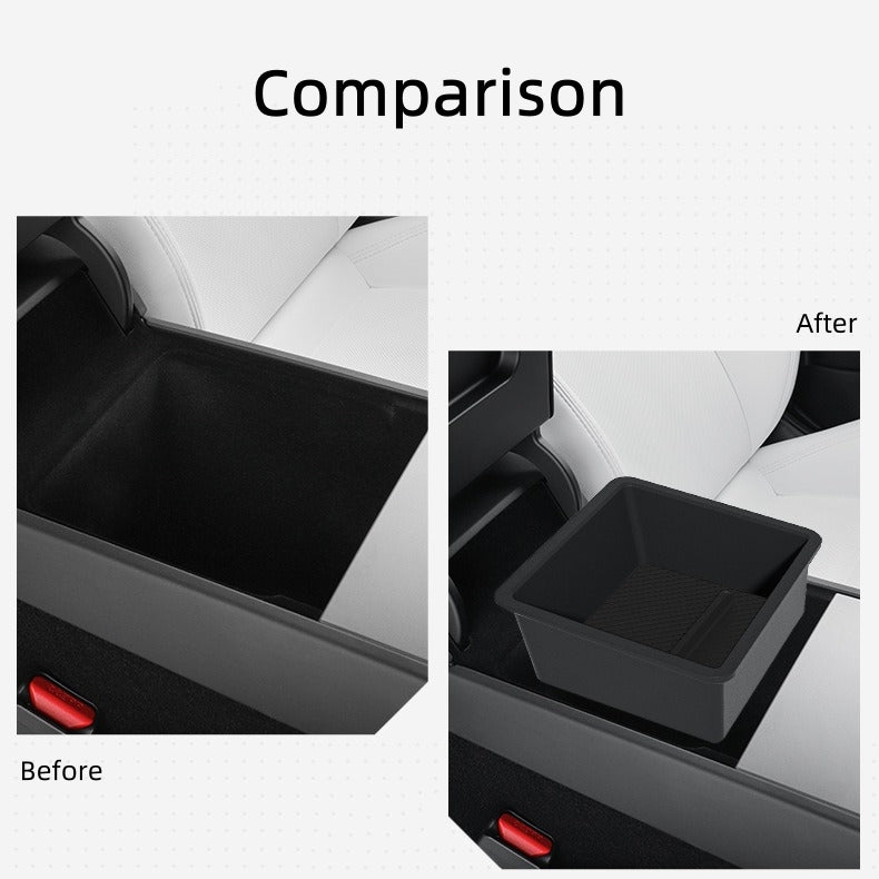 Vehicle Center Console Organizer Box for Tesla Model Y 2025