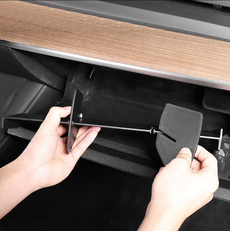 Partition Board Organizer of Glove Compartment for Tesla Model 3/Y, ABS, Black