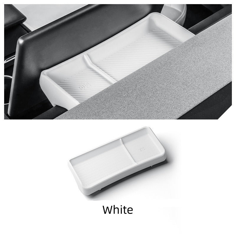 Screen Back Organizer Tray of Center Console for Tesla Model Y 2025 & New Model 3, Silicone