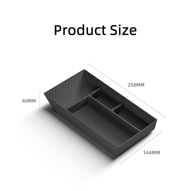 Vehicle Center Console Organizer Tray for Tesla Model Y 2025, Silicone