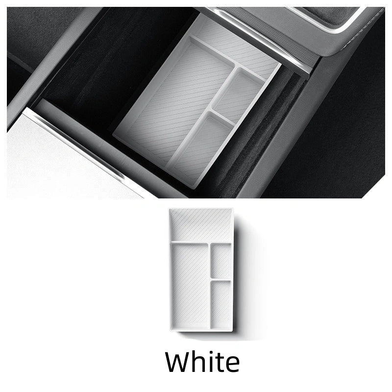 Vehicle Center Console Organizer Tray for Tesla Model Y 2025, Silicone