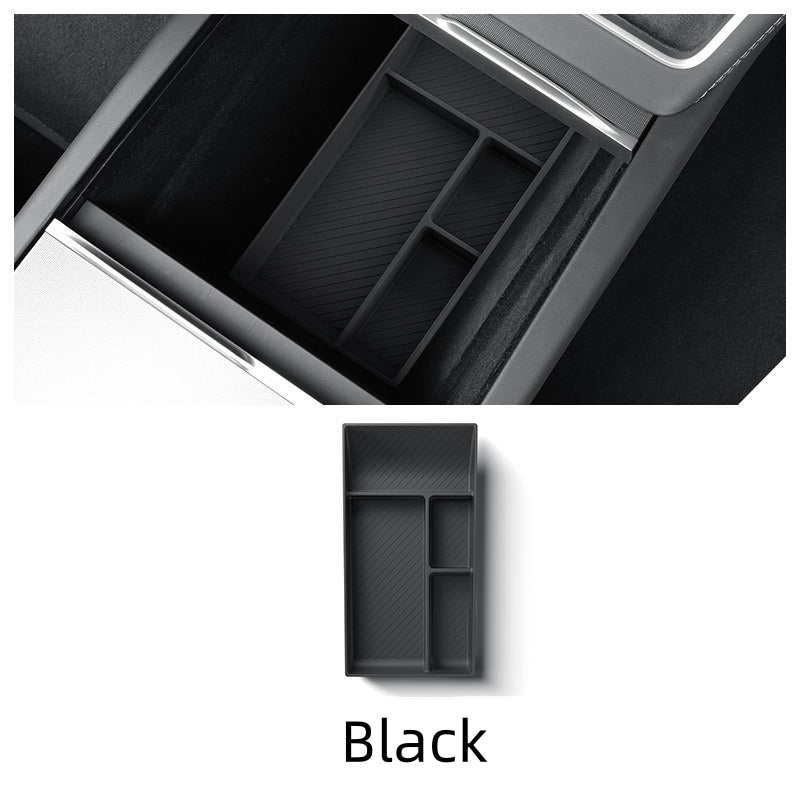 Vehicle Center Console Organizer Tray for Tesla Model Y 2025, Silicone