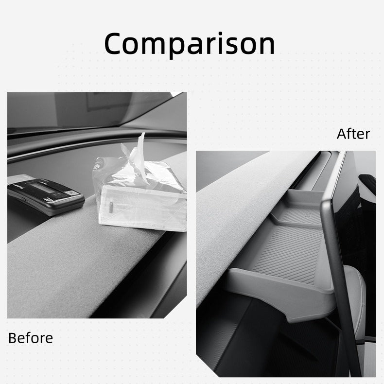 Screen Back Organizer Tray of Center Console for Tesla Model Y 2025 & New Model 3, Silicone