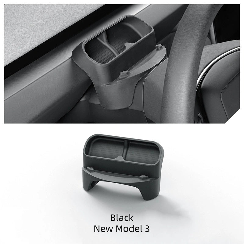 Car organizer tray with 'Black New Model 3' label on a white background