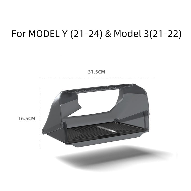 Center Console Screen Storage Box for Tesla Model Y and Model 3, ABS & Silicone