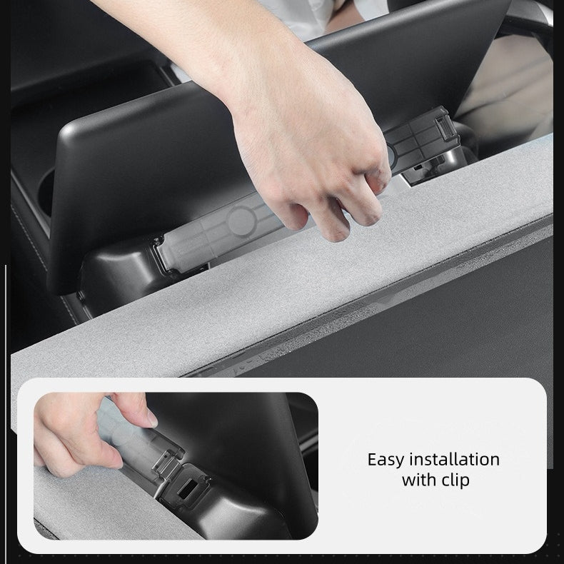 Center Console Screen Storage Box for Tesla Model Y and Model 3, ABS & Silicone