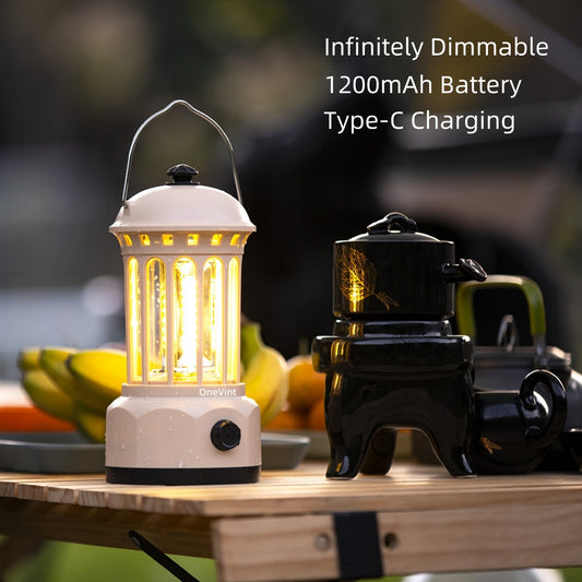 Wireless Outdoor Camping Lamp, Infinitely Dimmable, 1200mAh