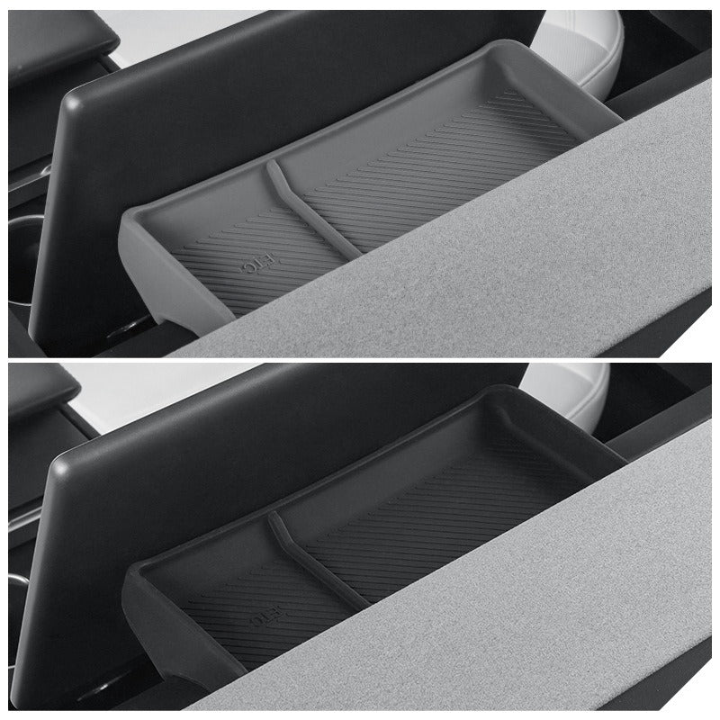 Screen Back Organizer Tray of Center Console for Tesla Model Y 2025 & New Model 3, Silicone