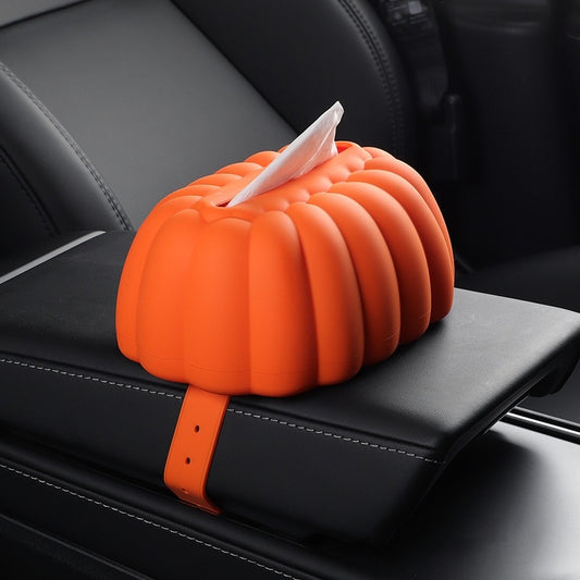 Waterproof Tissue Box Holder with Strap for Tesla Model 3/Y/X/S, Silicone