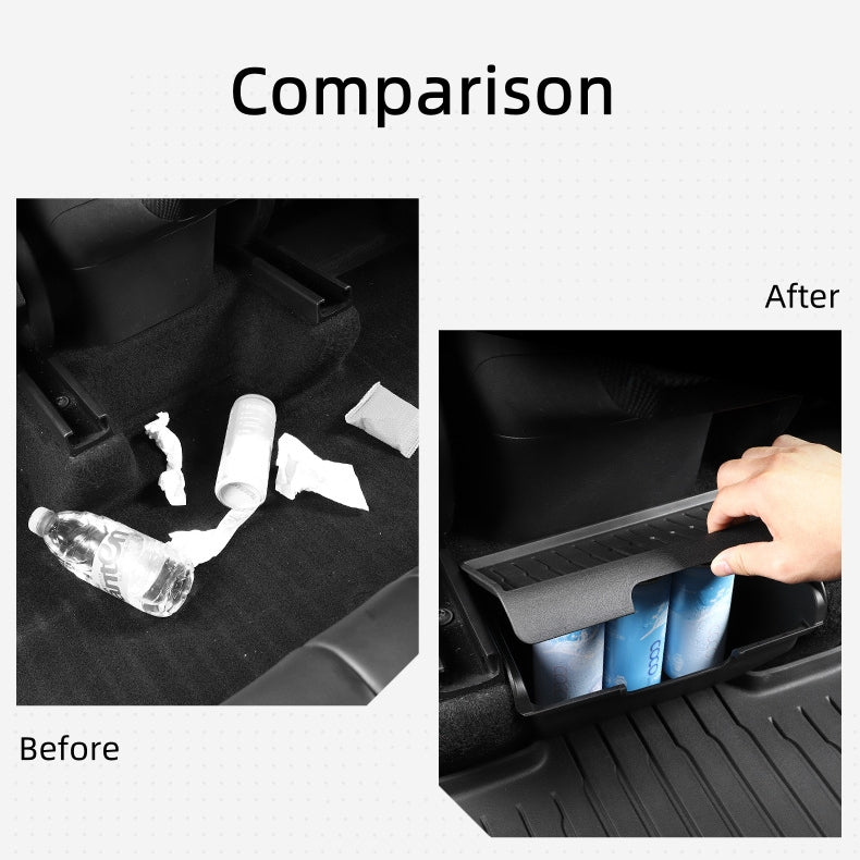 Vehicle Back Seat Organizer Box for Tesla Model Y, TPE