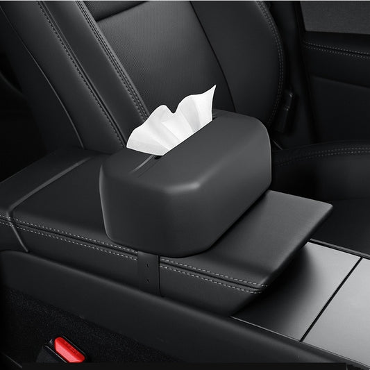 Waterproof Tissue Box Holder with Strap for Tesla Model Y, Silicone