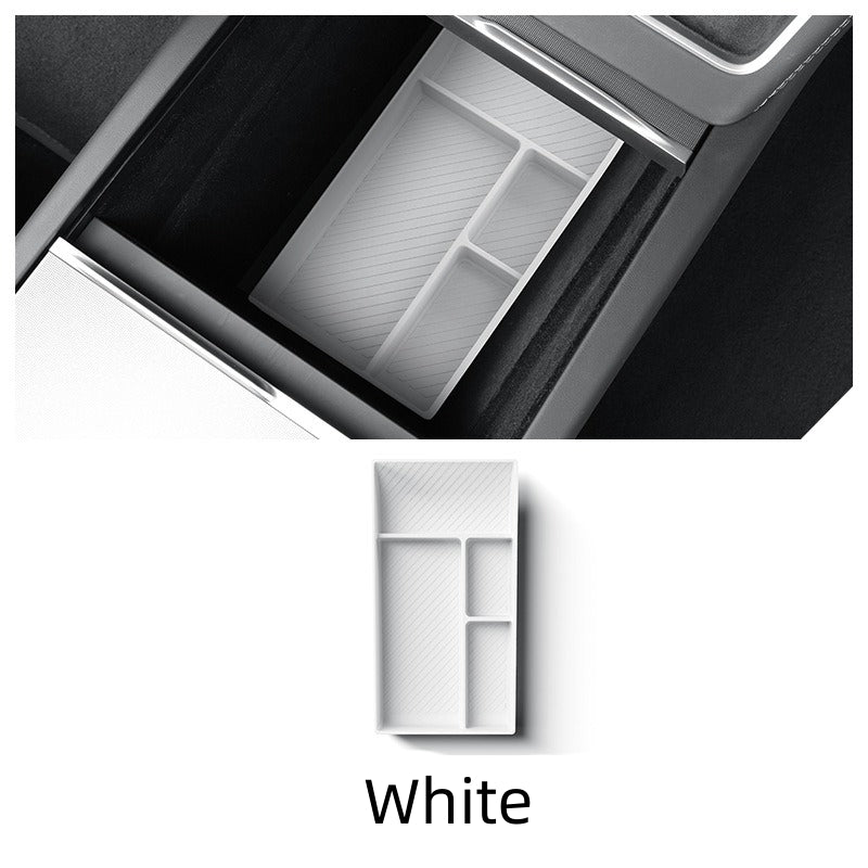 Vehicle Center Console Organizer Tray for Tesla Model Y 2025, Silicone