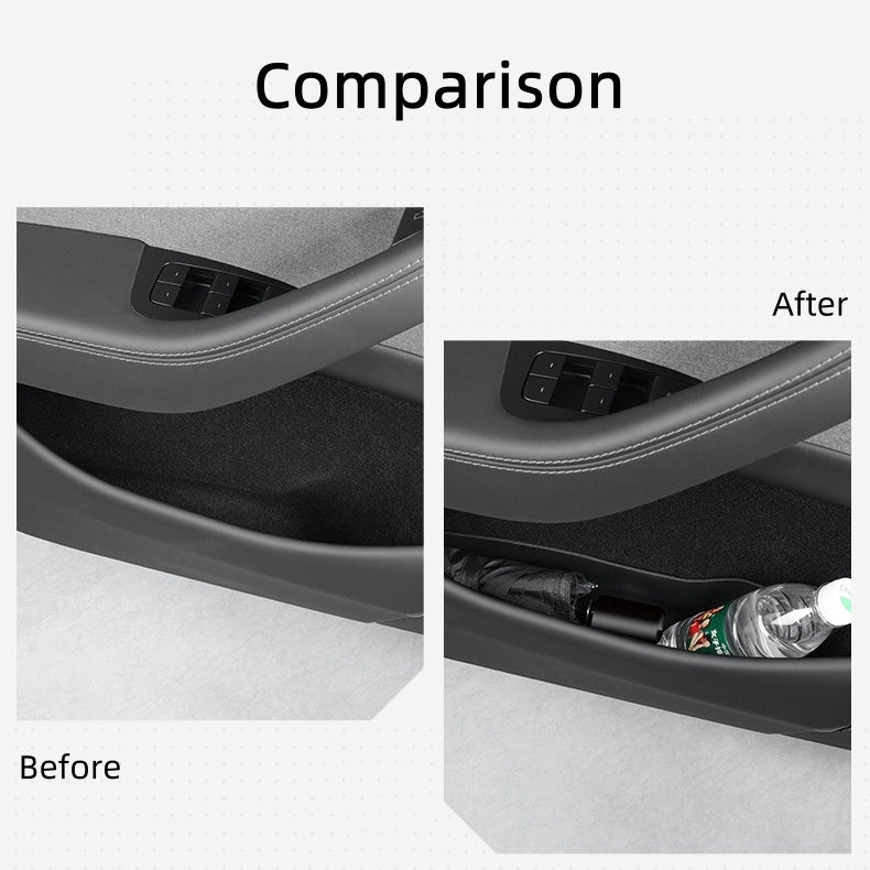 Storage Box of Vehicle Door Pockets for Tesla Model Y 2025, TPE