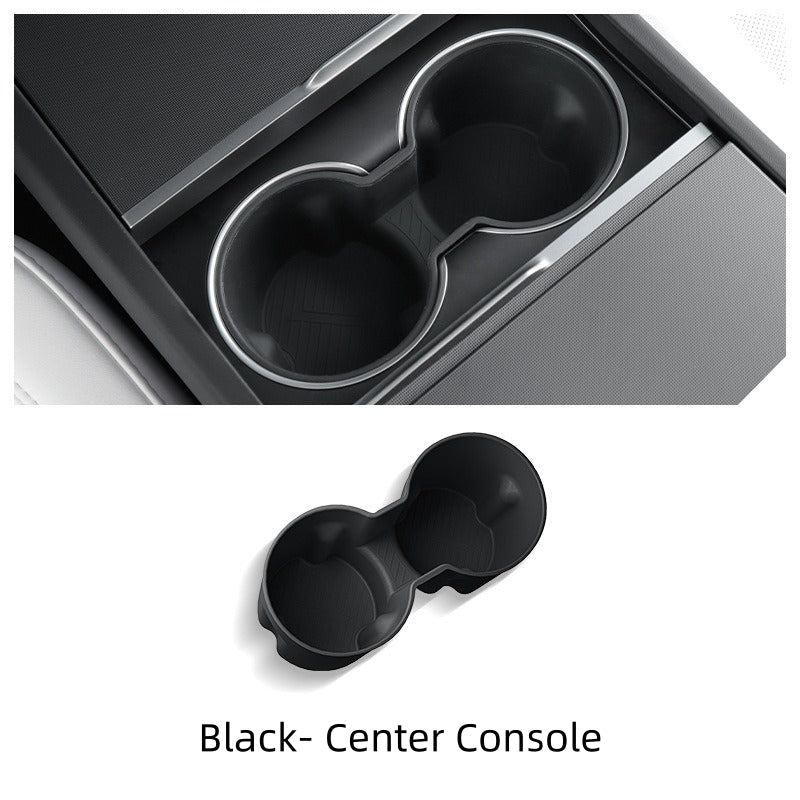 Vehicle Cup Holder Cover for Center Console and Rear Seat for Tesla Model 3, Silicone