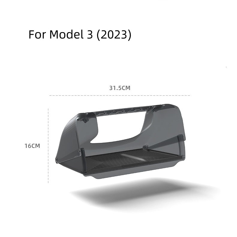 Center Console Screen Storage Box for Tesla Model Y and Model 3, ABS & Silicone