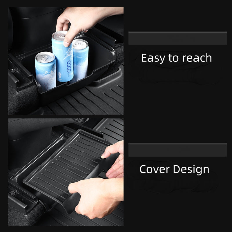 Vehicle Back Seat Organizer Box for Tesla Model Y, TPE