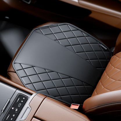 Car Seat Cushion with Anti-slip Silicone Pad, Leather