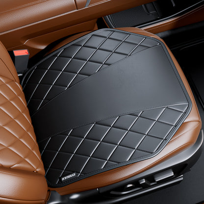 Car Seat Cushion with Anti-slip Silicone Pad, Leather