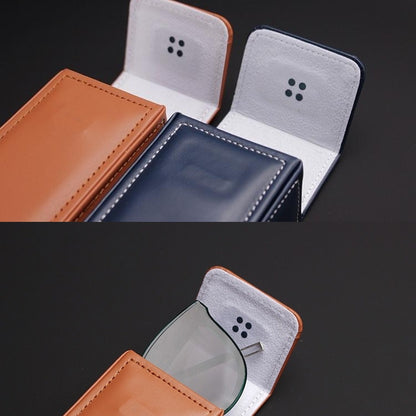 Vintage Glasses Case with Magnetic Button, PU Leather, Rectangle