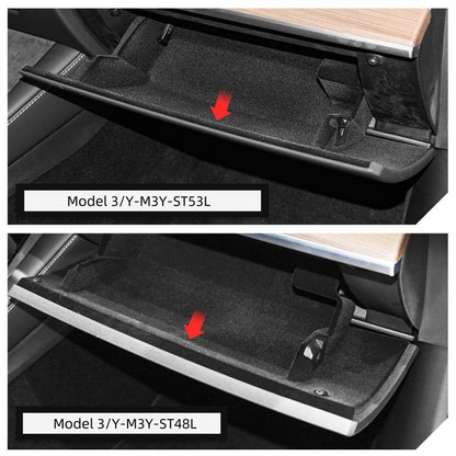 Partition Board Organizer of Glove Compartment for Tesla Model 3/Y, ABS, Black