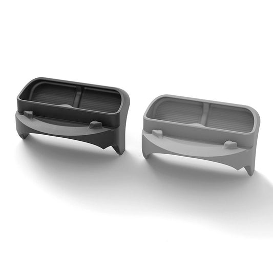 Two gray silicone organizer tray for tesla Model 3/Y
