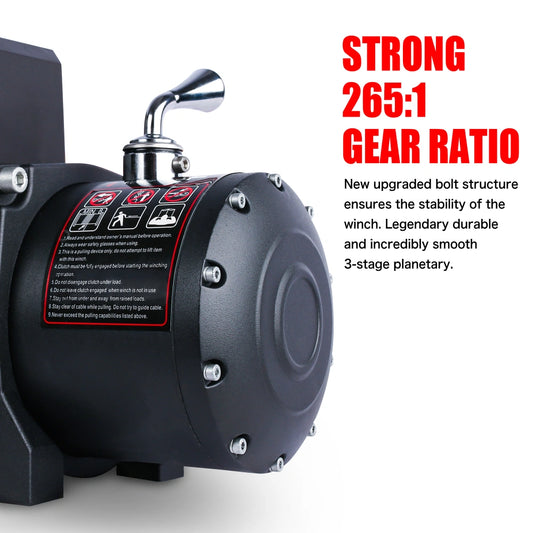 X-BULL Electric Winch with Steel Cable Wireless Remote, Off-Road 4WD, 12000 LBS, 12V DC, 6.0HP