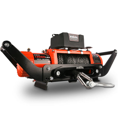 ZESUPER Waterproof Electric Winch with Synthetic Rope for Off Road, Warless Remote and Corded Control, 13000 lb. Load Capacity, 12V, IP67