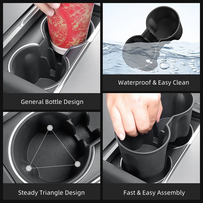 Vehicle Cup Holder Cover for Tesla Model Y 2025, Silicone