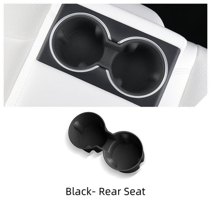 Vehicle Cup Holder Cover for Center Console and Rear Seat for Tesla Model 3, Silicone