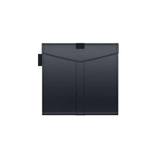 Foldable Trash Bag with Magnetic Closure and Hooks for Car, Leather