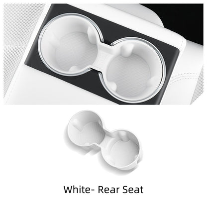 Vehicle Cup Holder Cover for Center Console and Rear Seat for Tesla Model 3, Silicone