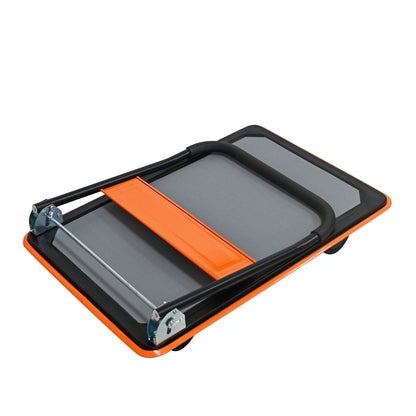 Foldable Heavy Duty Flatbed Cart for Loading, 660lbs Capacity, 360 Degree Swivel Wheels