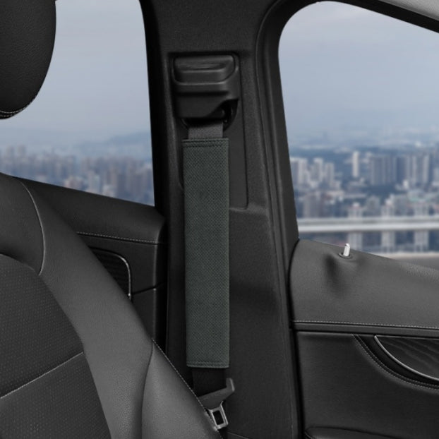 Shoulder Holder for Car Seatbelt, Suede