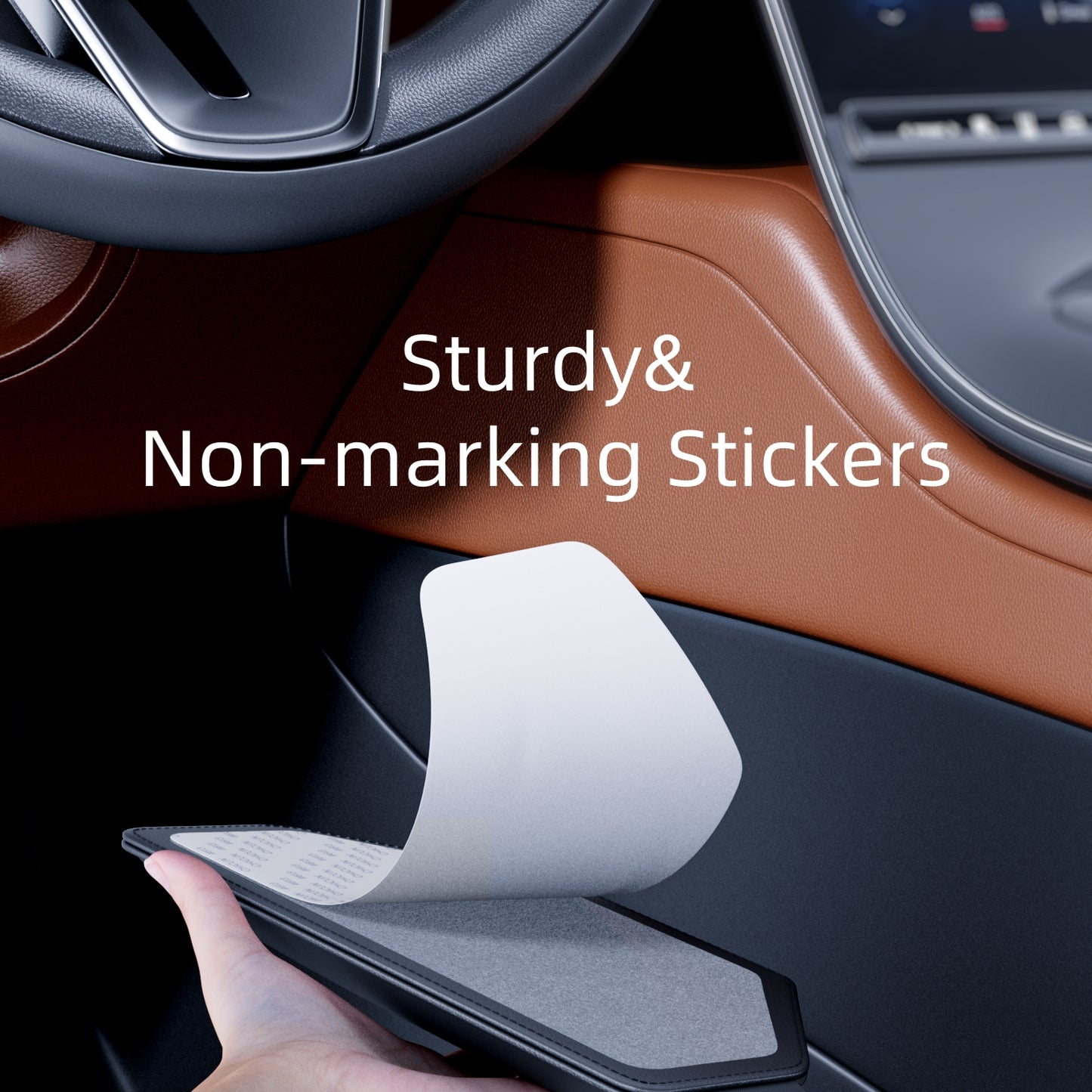 Soft Car Knee Cushion for Fatigue and Pain Relief, Leather