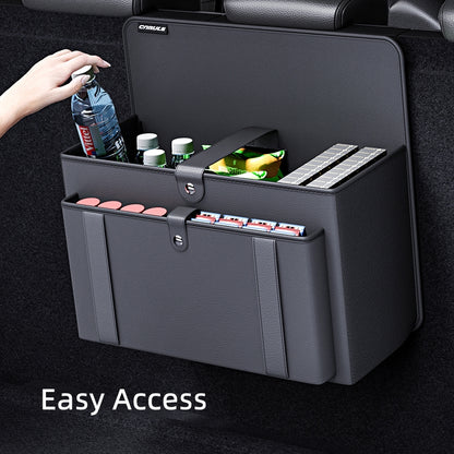 Foldable Double Layers Car Organizer Bag for Trunks, Black
