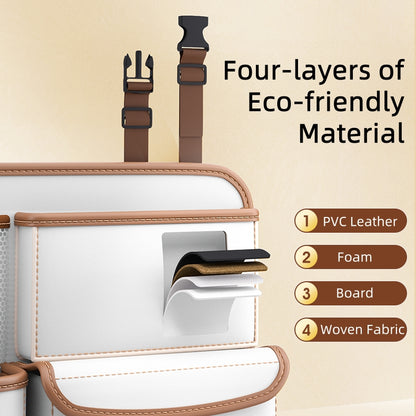 Multi-functional Car Organizer for Seat Back, PVC Leather