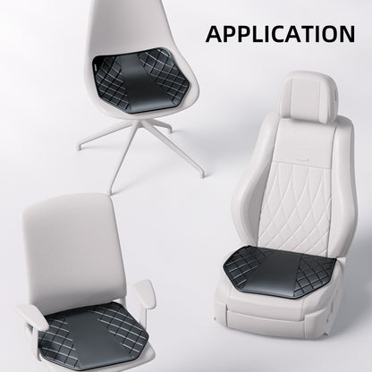 Car Seat Cushion with Anti-slip Silicone Pad, Leather