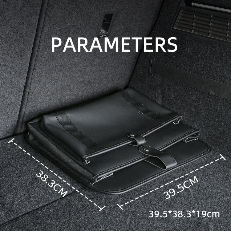 Foldable Double Layers Car Organizer Bag for Trunks, Black