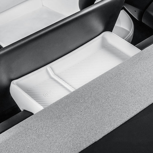 Screen Back Organizer Tray of Center Console for Tesla Model Y 2025 & New Model 3, Silicone